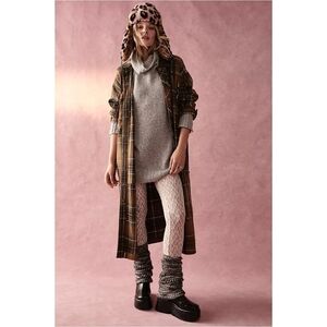 We The Free Free People Plaid It Duster Jacket Nwot